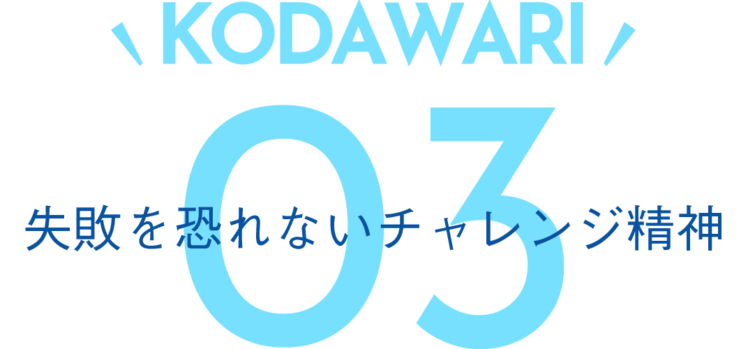 失敗を恐れないチャレンジ精神