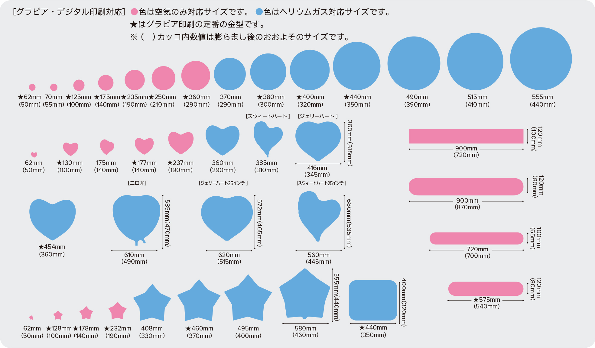 蒸着バルーン