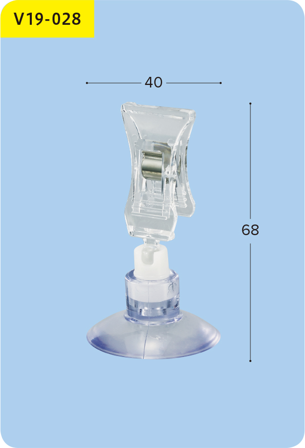 Mクリップ+40φ吸盤