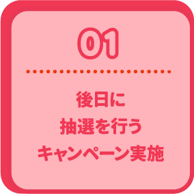 01 後日に抽選を行うキャンペーンの実施